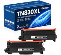 TN830XL Lot de 2 cartouches de toner haut rendement de remplacement pour imprimante Brother TN830XL TN-830XL HL-L2460DW HL-L2405W MFC-L2820DW TN830XL Noir