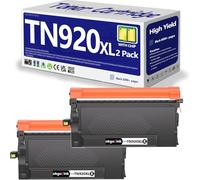 TN920XL Lot de 2 cartouches de toner de rechange compatibles avec Brother TN920XL TN 920 XL TN-920XL TN920XXL Fonctionne avec HL-L6210DW HL-L5210DW HL-L6210DWT HL-L5210DWT MFC-L6810DW HL-L5210DN