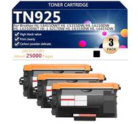 TN925 Noir Cartouche de Toner Haute Capacité de Remplacement pour Brother HL-L6415DWT HL-L5215DW HL-L6210DW HL-L6210DWT HL-L6217DW HL-L6310DW HL-L6415DW Imprimante, 25000 Pages,Black-3 Pack