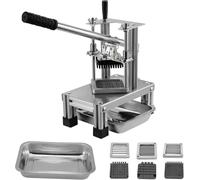 Tnamdan Coupe-frites commercial avec 3 lames de rechange, lame de 1/2", 1/4" et 3/8", hachoir simple pour citron, pommes de terre, pour frites avec poignée allongée