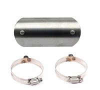TNATUR Pare Chaleur pour S Burgman 650 Gsxr 600 K8 Gladius 650 LTZ 400 Gsx600F Tuyau D'échappement De Moto Carbone Bouclier Thermique Couverture Garde Protecteur(Argent)