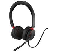 TNB Casque filaire professionnel ACTIV400S optimisé pour Teams - Télécommande - Connexion USB-A et USB-C - Noir