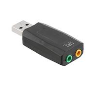 T'nB Adaptateur audio ADAUSB51 USB 2.0 vers 2x Jack 3,5 mm Son virtuel 5.1 Noir