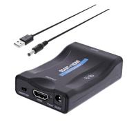 T'nB - Adaptateur Péritel HDMI, Convertisseur 720p ou 1080p | Péritel vers HDMI, Résolution 720p ou 1080p, Noir, Alimentation 5V Incluse, Compatible HDTV, EDTV et SDTV