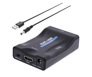 T'nB - Adaptateur Péritel HDMI, Convertisseur 720p ou 1080p | Péritel vers HDMI, Résolution 720p ou 1080p, Noir, Alimentation 5V Incluse, Compatible HDTV, EDTV et SDTV