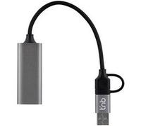 T'nB - Adaptateur réseau - USB-C / USB-A - Ethernet 10M/100M/1G/2,5 Gigabit x 1 - gris G