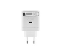 T'nB - Adaptateur secteur - avec câble intégré - 65 Watt - PD, Turbo Charge - 2 connecteurs de sortie (24 pin USB-C) - blanc