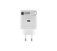 T'nB - Adaptateur secteur - avec câble intégré - 65 Watt - PD, Turbo Charge - 2 connecteurs de sortie (24 pin USB-C) - blanc