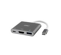 T'nB Adaptateur USB-C 3-en-1 vers HDMI – 1x USB-A, 1x USB-C – Gris