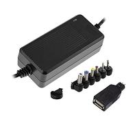 T'nB - Alimentation Universelle 36W, Tension Réglable 5 à 15V | 7 Connecteurs Interchangeables, Entrée 100-240V AC, Sorties 5V 6V 7,5V 9V 12V 13,5V 15V, Noir