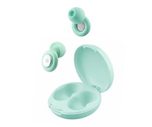 T'nB - Bouchons d'Oreilles en Silicone, Réutilisables, Vert | Protection Auditive Anti-Bruit en Silicone Ultra-Souple et Réutilisable, idéal pour Sommeil, Voyage et Loisirs