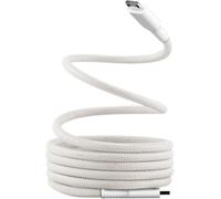 T'nB Câble USB-C magnétique M/M 1,5 m gaine aimantée Blanc