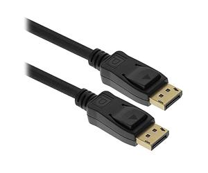 T'nB - Câble DisplayPort 8K, Mâle/Mâle 2 M avec Connecteurs Plaqués Or | Transmission Audio et Vidéo Très Haute Définition avec Verrouillage Sécurisé, Noir