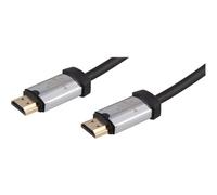 T'nB - Câble HDMI - HDMI mâle bouchon de protection pour HDMI mâle bouchon de protection - 2 m - triple blindage - noir - Prise en charge de l'Ultra HD 4K