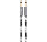 TNB Câble jack nylon 3,5/3,5 mm - noir/blanc Noir G