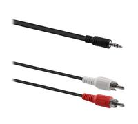 TNB Câble jack stéréo 3.5 M/2 RCA M 3m - noir