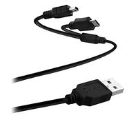 T'nB - Câble Micro USB 2 en 1, Charge et Synchronisation | Noir 1 M Micro USB et Mini USB Charge Synchronisation Compatible Nombreux Appareils