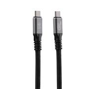 T'nB - Câble USB-4 240W USB-C vers USB-C, 2m - Charge Ultra Rapide, Transfert 40 Gbit/s, Compatible Thunderbolt 3 et 4, 8k Vidéo - Aluminium Renforcé, Gaine Tressée Résistante - Noir