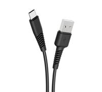 T'nB - Câble USB-A vers USB-C 1m, Charge Rapide 18W et Synchronisation, Connecteurs Renforcés, Design Classique et Élégant - Noir
