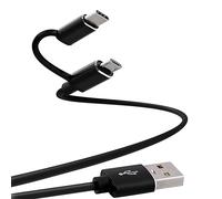 T'nB - Câble USB-C 2 en 1, Adaptateur Micro USB - Noir