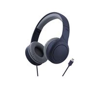 T'nB - Casque Audio Filaire USB-C Tonality Link, Arceau Réglable Et Pads Rembourrés, Micro Intégré et Commandes sur Câble - Bleu