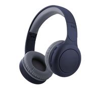 T'nB - Casque Bluetooth sans Fil, Supra-Auriculaire Confortable, Pads en Mousse, Microphone Intégré, Arceau Réglable, Autonomie 24h, Léger Et Pliable - Bleu