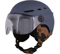 T'nB Casque vélo Visor Urban Moov – Visière transparente, molette réglable, caches-oreilles – M Bleu