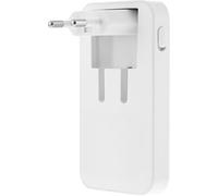 T'nB Chargeur GaN 65W 3 ports (2 USB‑C, 1 USB‑A) prise pliable Compact Blanc