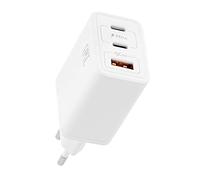 T'nB - Chargeur Secteur Mural USB-C 65W, Charge Rapide Power Delivery, Adaptateur Chargeur 3 Ports USB, pour Smartphone, IPhone/Samsung/Xiaomi/Huawei, Tablette Et Ordinateur Portable - Blanc