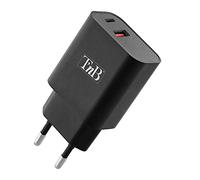 T'nB Chargeur secteur USB-C Power Delivery + USB-A Quick Charge 30W Noir