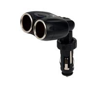 T'nb Cigar Lighter Doubler - Prise Double Pour Allume-Cigare - Automobile Cigarette Lighter Femelle Pour Automobile Cigarette Lighter Mâle - Noir - Pour Apple Ipod