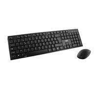 T'nB Clavier et souris sans fil AZERTY compact silencieux, souris haute autonomie – Noir