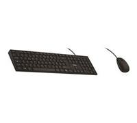 T'nB - Combo Clavier et Souris Filaire USB, Frappe Silencieuse, Souris Confortable et Précise, Connexion Plug & Play, Idéal pour Bureautique et Télétravail - Noir