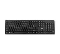 T'nB - Classy Suisse, Clavier sans Fil Compact, Touches Confortables et Silencieuses, QWERTZ Suisse/Allemagne, Connexion Automatique avec Dongle, 13 Raccourcis Multimédia - Noir