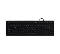 TNB Clavier Filaire médical IP68 100% étanche - AZERTY - Noir