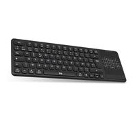 T'nB - Clavier sans Fil AZERTY avec Pavé Tactile, Rechargeable | Clavier Bluetooth Ultra-Fin Noir, Batterie 300 mAh, 13 Raccourcis Multimédias, Windows et macOS