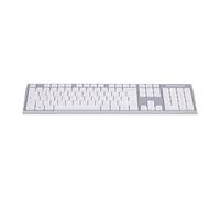 T'nB Clavier Bluetooth rechargeable USB-C AZERTY - touches souples et silencieuses - Gris et blanc