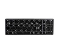 T'nB - Clavier sans Fil Français AZERTY, Connexion Bluetooth, Conception Ultra Fine, Batterie Rechargeable, Contrôle Multimédia intuitif, Compatible Windows et MacOs - Gris