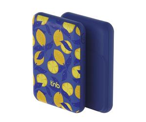 T'nB Color - Batterie Externe iPhone, Magnétique 5000 mAh | Compatible MagSafe, Sans Fil et USB-C 20 W, Compatible iPhone 12 à 16, Modèle Lemon