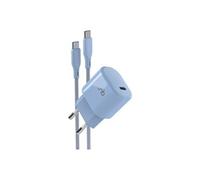 T'nB Colors Series - Adaptateur secteur - 30 Watt - 3 A - PD, Turbo Charge (USB-C) - sur le câble : USB-C - bleu