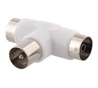 TNB Doubleur antenne blindé TV 9.5mm M/2x9.5 F - blanc Blanc G