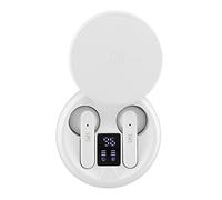 T'nB - Ecouteurs Bluetooth 5.1, TWS sans Fil Semi Intra-Auriculaires avec Microphone Intégré, Autonomie Jusqu’à 20 Heures d’Ecoute, Indicateur de Charge, Contrôle Tactile, SHINY2 - Blanc