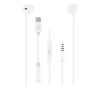 T'nB Écouteurs filaires Sweet – avec micro – Jack 3,5 mm / USB-C – Blanc