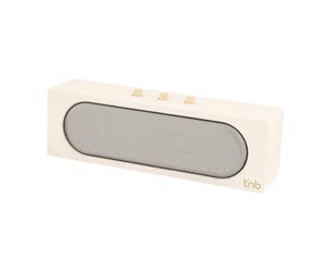 T'nB - Enceinte Bluetooth Rainbow Barre, Bluetooth 5.4, 10 W Rms, Autonomie 8 H, Connexion Tws Stéréo, Micro Sd, Prise Jack 3,5 Mm, Radio Fm, Format Compact 24 X 7 Cm, Batterie 1200 Mah - Blanc Ivoire