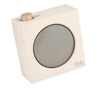 T'nB - Enceinte Bluetooth Rainbow Cube, Son Clair et Équilibré 5 W, Autonomie 10 H, TWS Stéréo, Radio FM, Carte Micro SD, Entrée Jack 3,5 mm, Format Compact 10 x 10 cm - Blanc Ivoire
