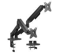 T'nB – Support double moniteur ErgoMeca – Réglage multi-axe 360° – 17–32 pouces, 8 kg – Noir