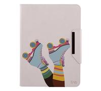 T'nB - Folio Design Origin Roller Universel 10'', Étui Tablette avec Fixation Élastique, Inclinaison Ajustable, Porte Stylet Intégré, Fermeture Aimantée - Design Origin Roller Rose