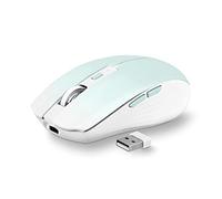 T'nB Souris sans fil Gradient Dual Connect – Rechargeable, Bluetooth et dongle USB-A – Bleu