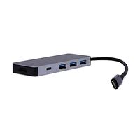 Hub USB-C T'nB 6 en 1 IClick Gris sidéral