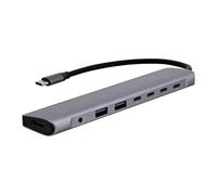 T'nB - Hub USB-C 8 en 1, Solution connectique complète, Plug&Play, sans Installation, Facile d'utilisation - Gris sidéral